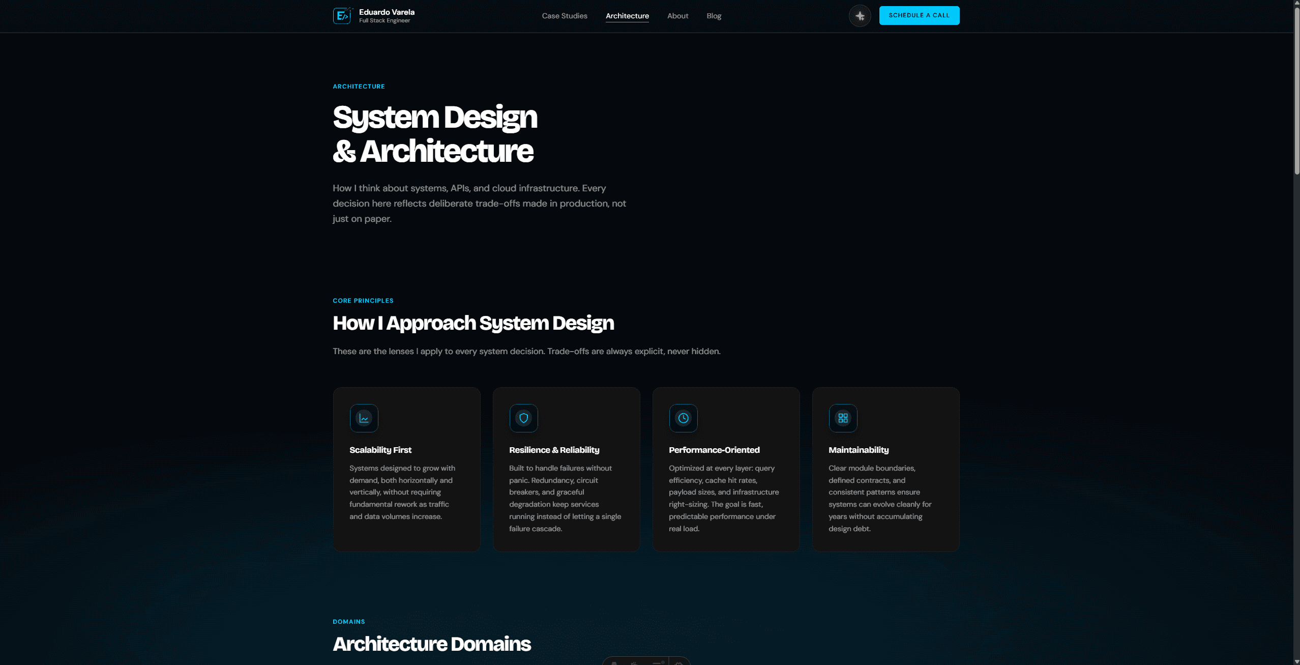 Personal Portfolio & Engineering Blog preview 2